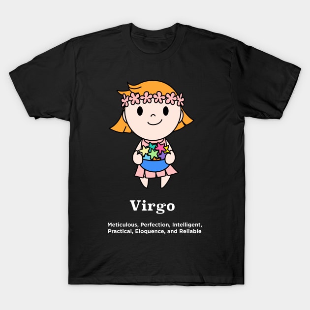 Virgo Horoscope Anime Zodiac Sign August September Birthday T-Shirt by TheBeardComic